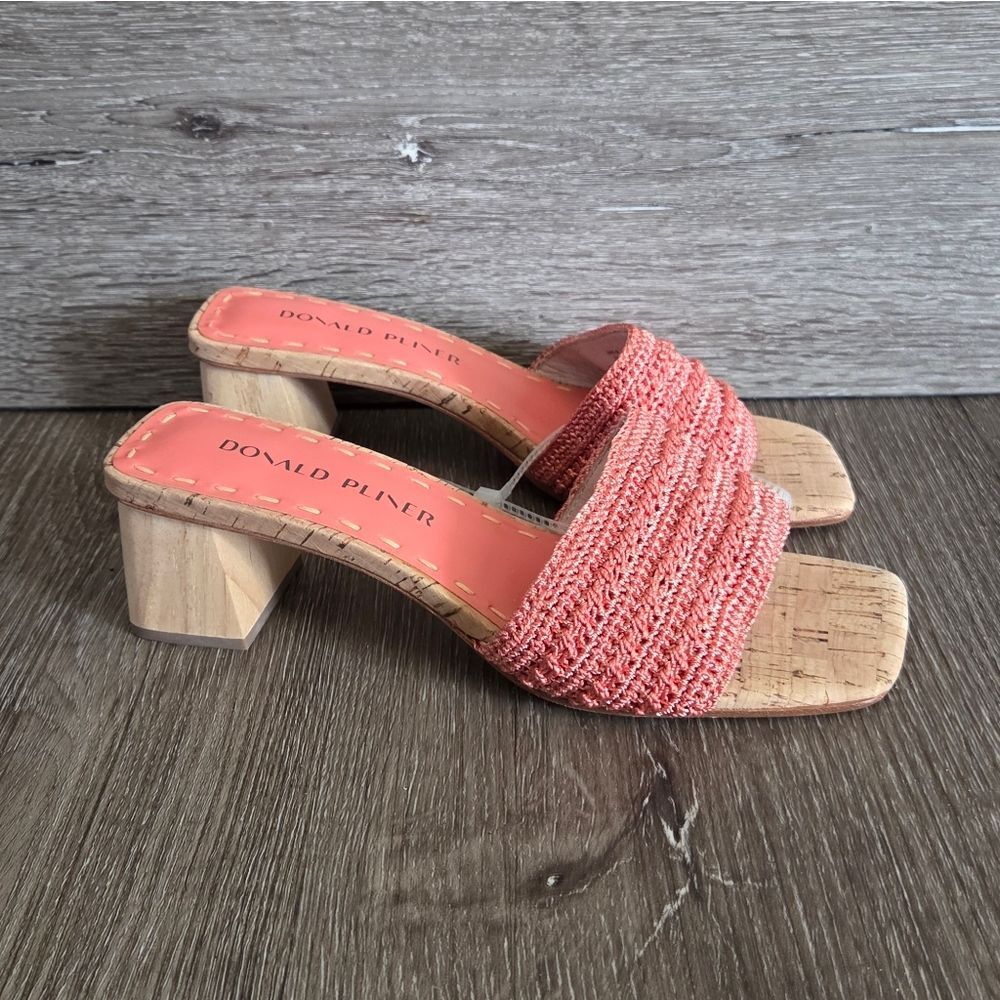 Donald J. Pliner Coral Woven Block Heel Sandals